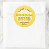 Vorlage für das hausgemachte Bananenbrot Runder Aufkleber (Tasche)