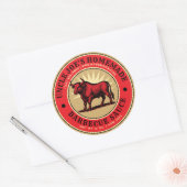 Vorlage für das hausgemachte Barbecue Sauce Bull Runder Aufkleber (Umschlag)