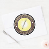 Vorlage für das hausgemachte Roggenbrot Runder Aufkleber (Umschlag)