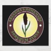 Vorlage für das hausgemachte Sorghum-Sirup-Label Alkoholflaschenetikett (Einzelnes Label)