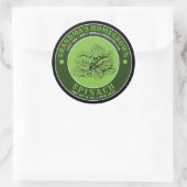 Vorlage für das hausgemachte Spinat-Canning Runder Aufkleber (Tasche)