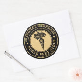 Vorlage für das hausgemachte Zuckerrübensirup Runder Aufkleber (Umschlag)