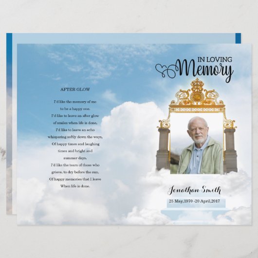 Vorlage für das Heaven Gate Funerary Program (Vorne/Hinten)