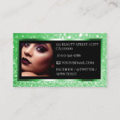 Vorlage für das hellgrüne, glänzende Logo Visitenkarte (Rückseite)