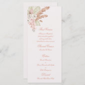 Vorlage für das hellrosa Boho-Menü (Vorne/Hinten)