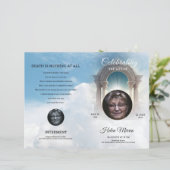 Vorlage für das himmlische Beerdigungsprogramm (Stehend Vorderseite)