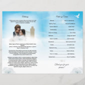 Vorlage für das himmlische Beerdigungsprogramm (Rückseite)