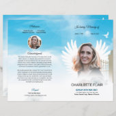 Vorlage für das himmlische Beerdigungsprogramm (Vorne/Hinten)