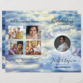 Vorlage für das himmlische Beerdigungsprogramm (Vorne/Hinten)