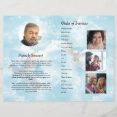 Vorlage für das himmlische Beerdigungsprogramm (Rückseite)