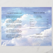 Vorlage für das himmlische Beerdigungsprogramm (Rückseite)