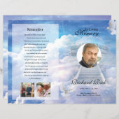 Vorlage für das himmlische Beerdigungsprogramm (Vorne/Hinten)