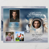 Vorlage für das himmlische Beerdigungsprogramm (Vorne/Hinten)