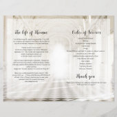 Vorlage für das himmlische Beerdigungsprogramm (Rückseite)