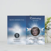 Vorlage für das himmlische Beerdigungsprogramm (Stehend Vorderseite)