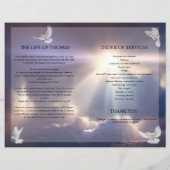 Vorlage für das himmlische Beerdigungsprogramm (Rückseite)