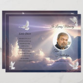 Vorlage für das himmlische Beerdigungsprogramm (Vorne/Hinten)