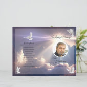 Vorlage für das himmlische Beerdigungsprogramm (Stehend Vorderseite)