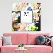 Vorlage für das Hochzeitfoto mit Monogramm Leinwanddruck (Insitu (Wohnzimmer))