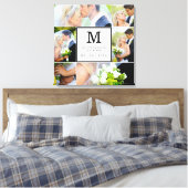 Vorlage für das Hochzeitfoto mit Monogramm Leinwanddruck (Insitu (Schlafzimmer))