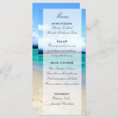 Vorlage für das Hochzeitmenü am Strand (Vorne/Hinten)