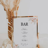 Vorlage für das Hochzeitmenü der Wildblume Poster