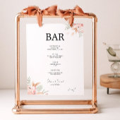 Vorlage für das Hochzeitmenü der Wildblume Poster