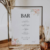 Vorlage für das Hochzeitmenü der Wildblume Poster