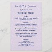 Vorlage für das Hochzeitmenü für tropischen Hibisk (Vorderseite)