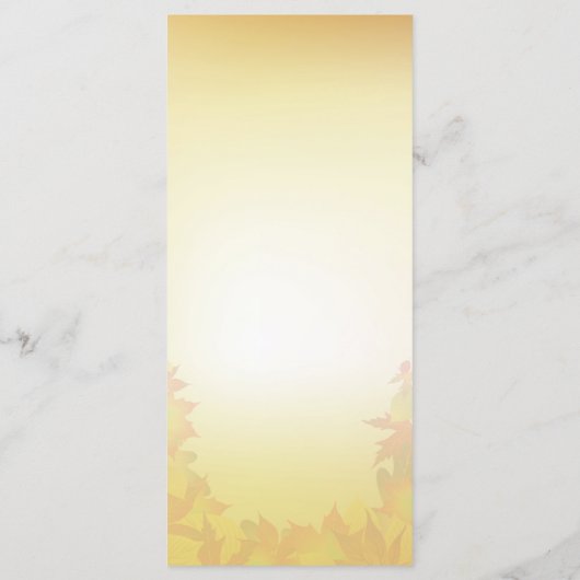 Vorlage für das Hochzeitsmenü des Herbstgoldrot-He (Rückseite)