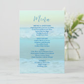 Vorlage für das Hochzeitsmenü von Ocean Waves (Stehend Vorderseite)