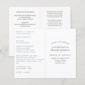 Vorlage für das Hochzeitsprogramm (Vorne/Hinten)