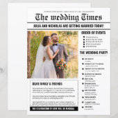 Vorlage für das Hochzeitsprogramm (Vorne/Hinten)