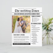 Vorlage für das Hochzeitsprogramm (Stehend Vorderseite)