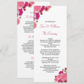 Vorlage für das Hochzeitsprogramm (Vorne/Hinten)