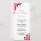 Vorlage für das Hochzeitsprogramm (Vorderseite)