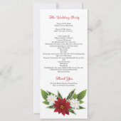 Vorlage für das Hochzeitsprogramm (Rückseite)