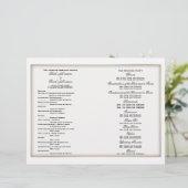 Vorlage für das Hochzeitsprogramm (Stehend Vorderseite)