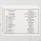 Vorlage für das Hochzeitsprogramm (Vorne/Hinten)