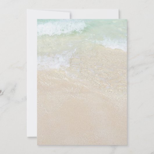 Vorlage für das Hochzeitsprogramm am Strand (Rückseite)