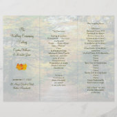 Vorlage für das Hochzeitsprogramm auf der Rückseit (Vorderseite)