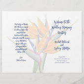 Vorlage für das Hochzeitsprogramm des Paradieses (Vorderseite)