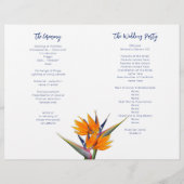 Vorlage für das Hochzeitsprogramm des Paradieses (Rückseite)