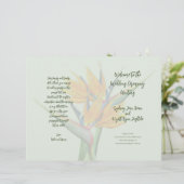 Vorlage für das Hochzeitsprogramm des Paradieses (Stehend Vorderseite)