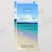Vorlage für das Hochzeitsprogramm für Beach (Vorne/Hinten)