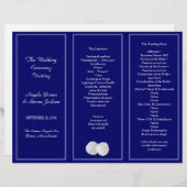 Vorlage für das Hochzeitsprogramm für die Sandmari (Vorne/Hinten)