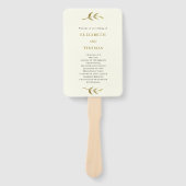 Vorlage für das Hochzeitsprogramm für Elfenbein un Fächer (Vorderseite)