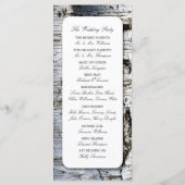 Vorlage für das Hochzeitsprogramm für rustikale Bi (Rückseite)