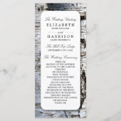 Vorlage für das Hochzeitsprogramm für rustikale Bi (Vorderseite)