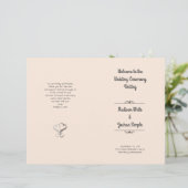 Vorlage für das Hochzeitsprogramm mit zwei Herz (Stehend Vorderseite)
